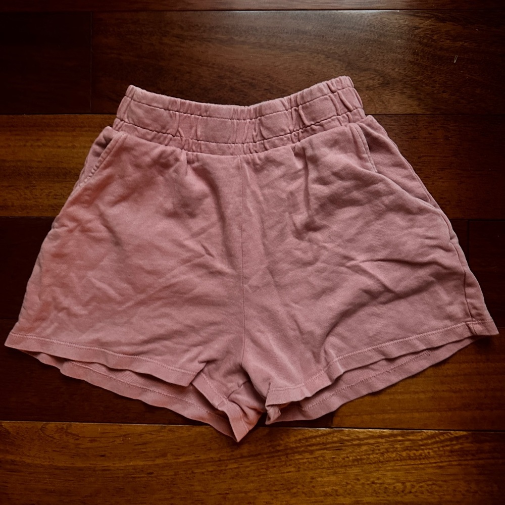 Zara pink high rise sweatshorts
